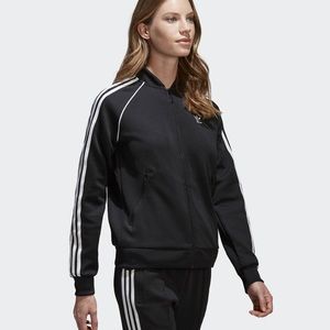 adidas sst track jacket women's black